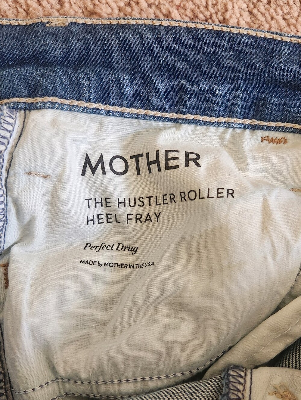 Mother Denim Hustler Roller Heel Fray Size Perfect Drug Medium Wash Wide Leg 31 - Picture 7 of 8